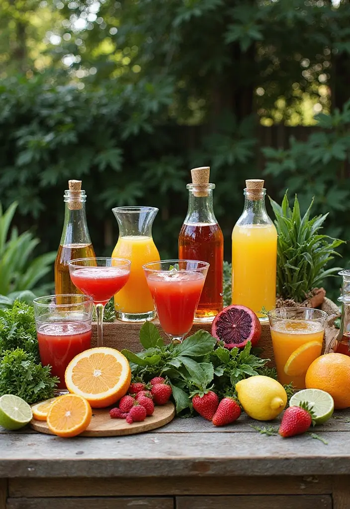 25 Charming Garden Tea Party Ideas for An Elegant Afternoon - 9. Signature Mocktails