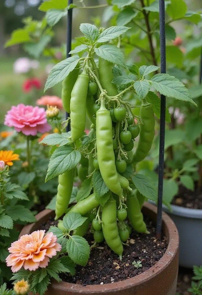 25 Container Gardening Vegetables: Grow Fresh Food Anywhere - 12. Peas