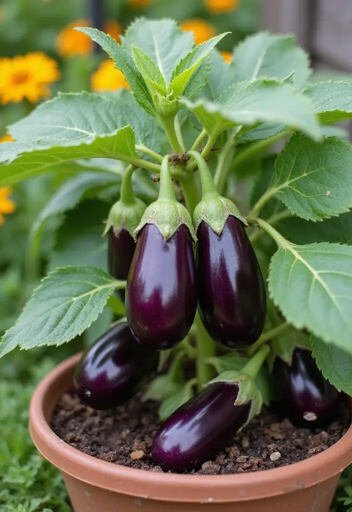 25 Container Gardening Vegetables: Grow Fresh Food Anywhere - 21. Eggplant