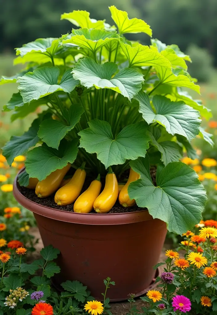 25 Container Gardening Vegetables: Grow Fresh Food Anywhere - 22. Squash