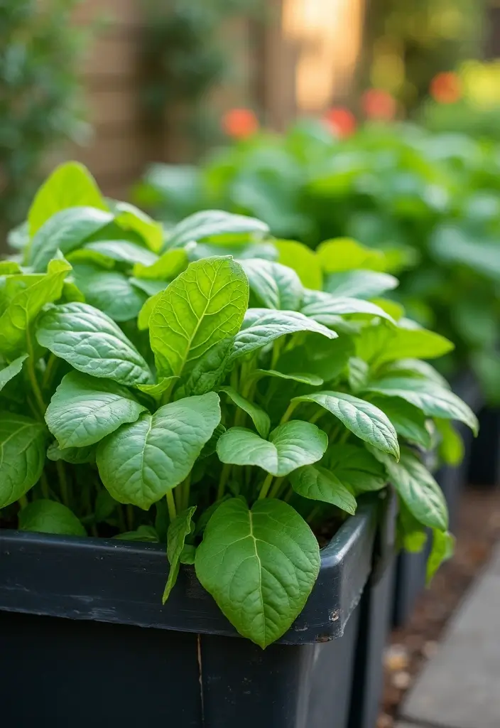 25 Container Gardening Vegetables: Grow Fresh Food Anywhere - 7. Spinach