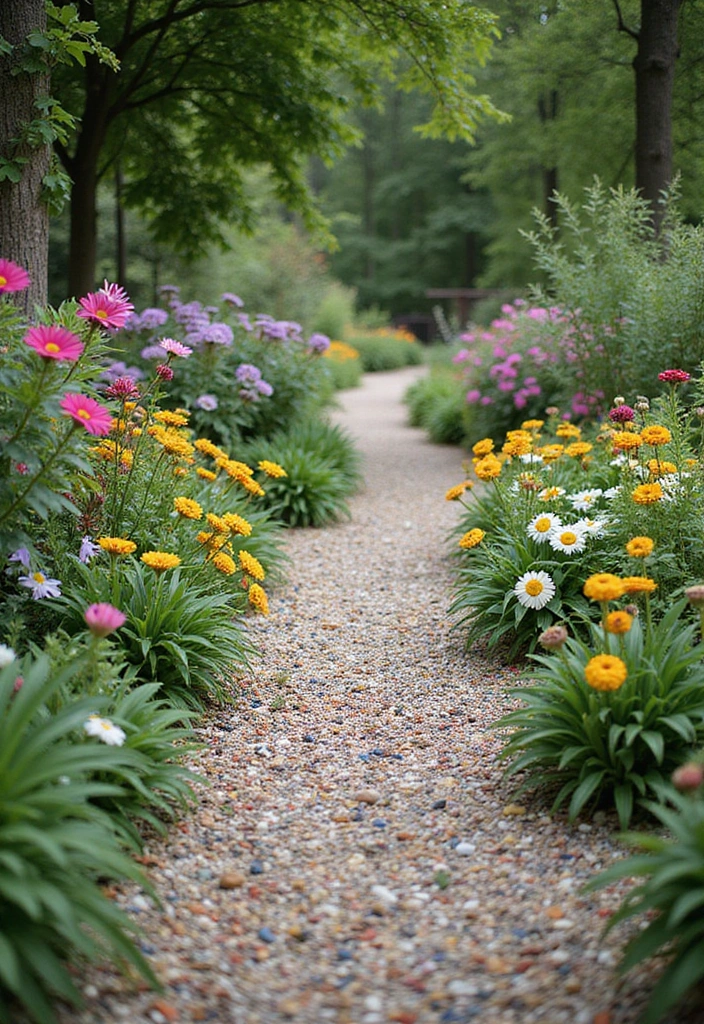 25 Creative Garden Edging Ideas to Define Your Space - 11. Playful Pebbles and Gravel