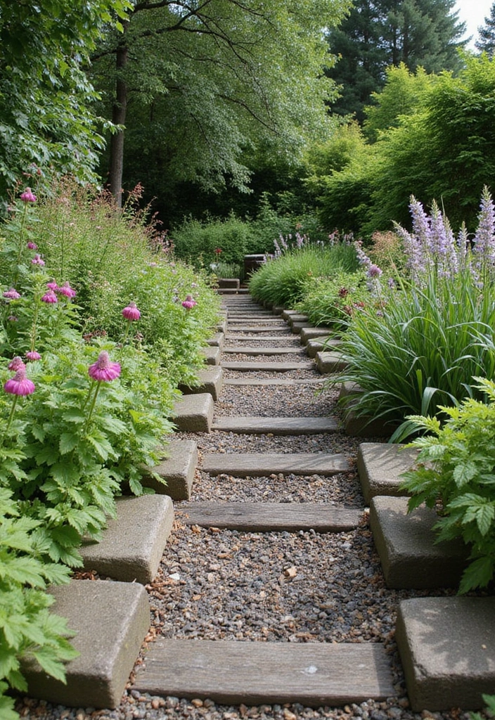 25 Creative Garden Edging Ideas to Define Your Space - 15. Vintage Railway Sleepers