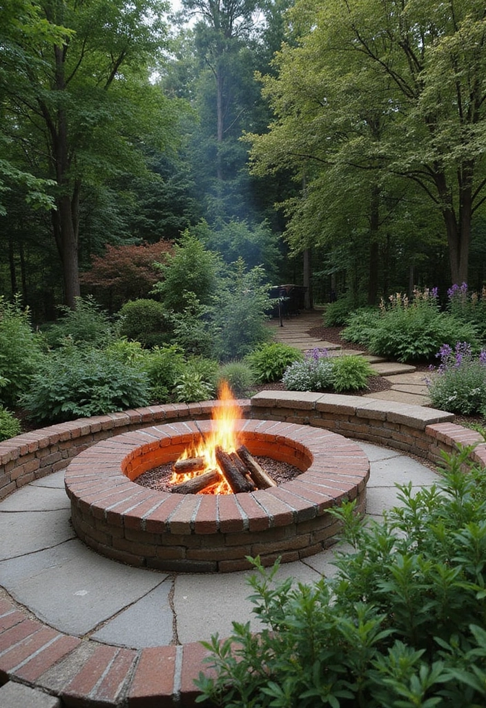 25 Creative Garden Edging Ideas to Define Your Space - 22. Cozy Fire Pit Edging
