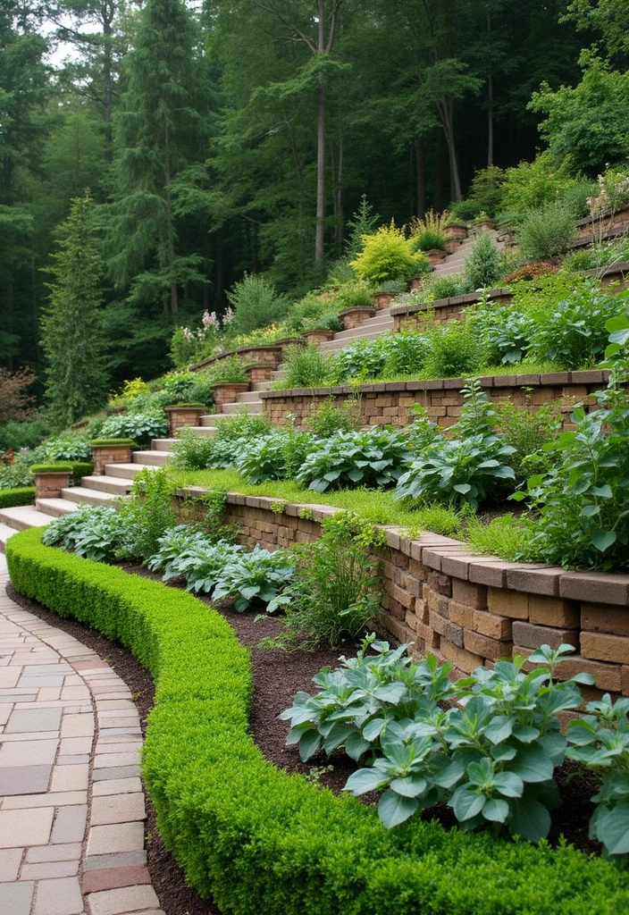25 Creative Garden Edging Ideas to Define Your Space - 23. Elaborate Tiered Edges