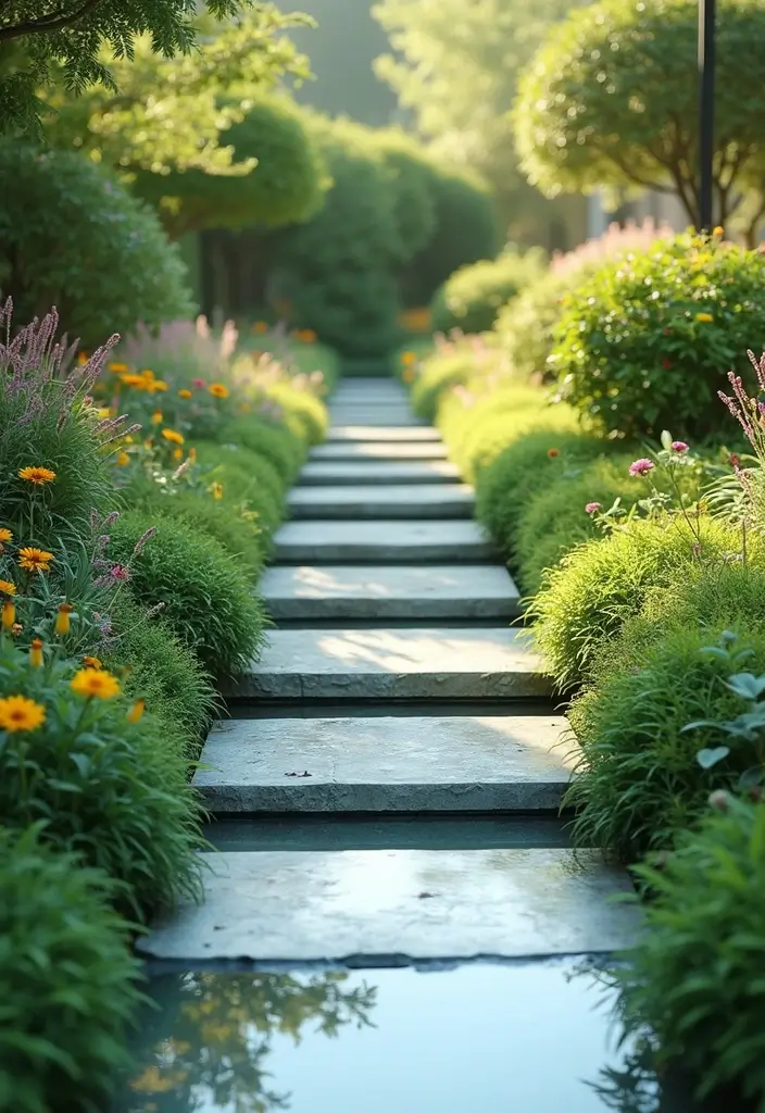 25 Creative Garden Edging Ideas to Define Your Space - 8. Elegant Glass Edging