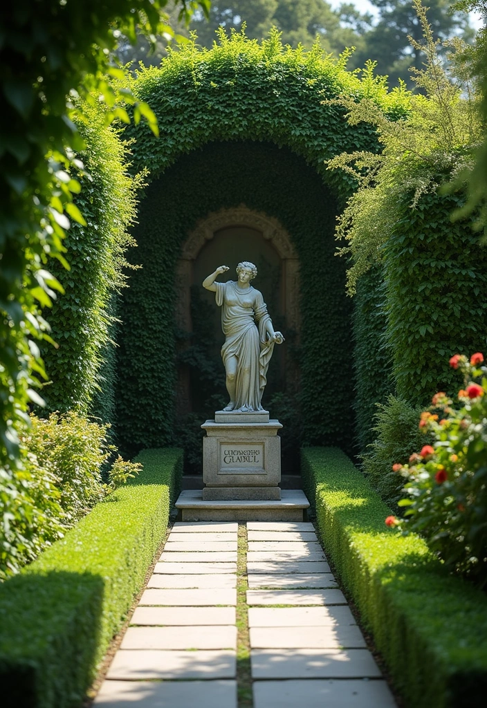 25 Formal Garden Design Principles for Elegant Outdoors - 18. Enhance with Sculpture