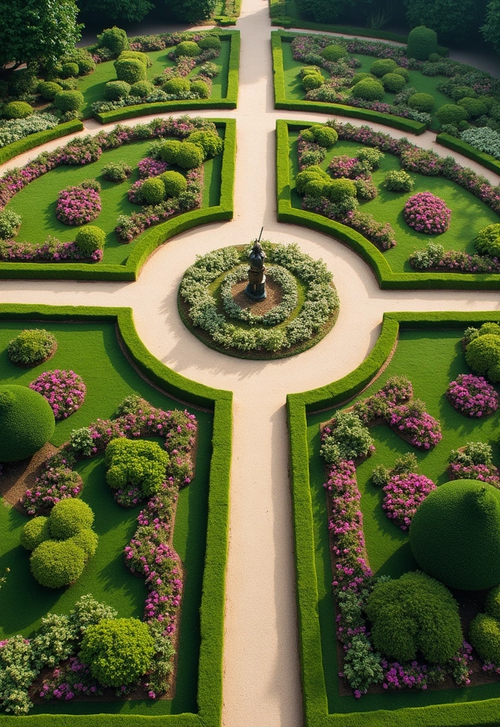 25 Formal Garden Design Principles for Elegant Outdoors - 2. Geometric Shapes