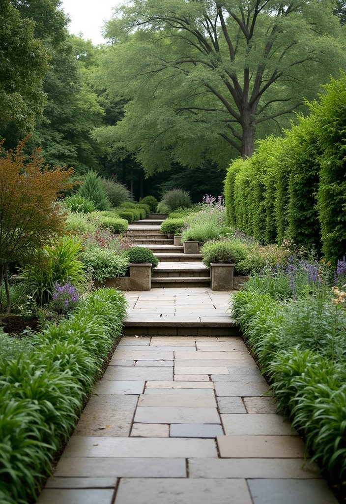 25 Formal Garden Design Principles for Elegant Outdoors - 23. Create Layers with Hardscape