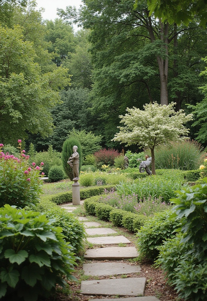 25 Formal Garden Design Principles for Elegant Outdoors - 24. Provide Garden Art