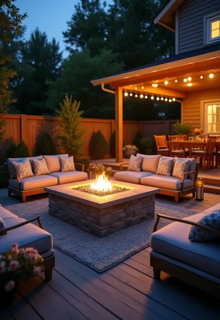 25 Front Yard Garden Design Ideas to Boost Curb Appeal - 20. Cozy Fire Pits