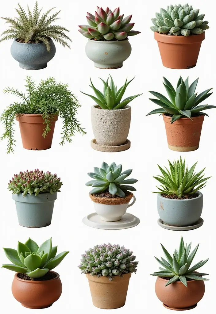 25 Front Yard Garden Design Ideas to Boost Curb Appeal - 6. Succulent Arrangements
