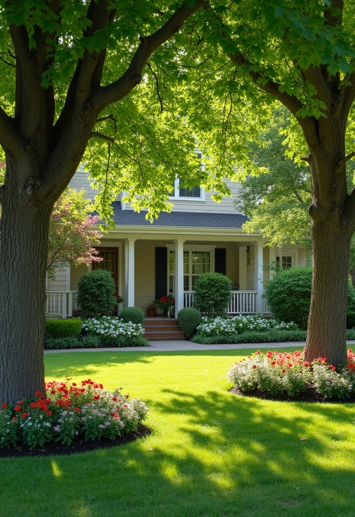 25 Front Yard Garden Design Ideas to Boost Curb Appeal - 9. Front Yard Tree Canopies