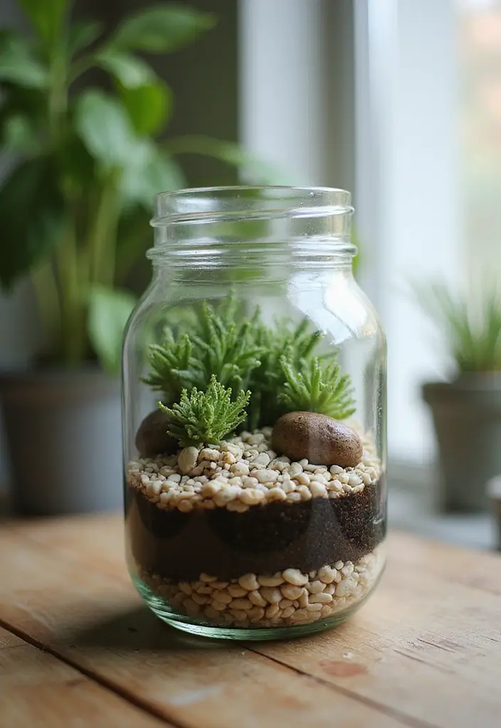 25 Miniature Zen Garden Ideas to Bring Calm Indoors - 13. Zen Garden in a Jar