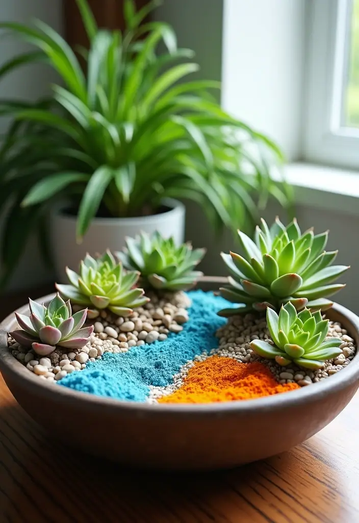 25 Miniature Zen Garden Ideas to Bring Calm Indoors - 2. Indoor Succulent Zen Garden
