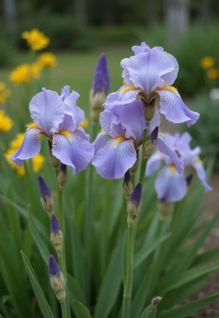 25 Perennial Garden Ideas for Year-Round Color - 12. Siberian Iris: Graceful Blooms