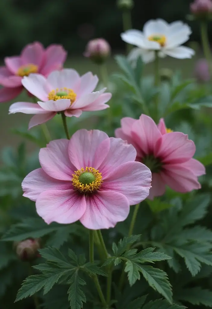 25 Perennial Garden Ideas for Year-Round Color - 18. Anemone: Late Blooming Beauty