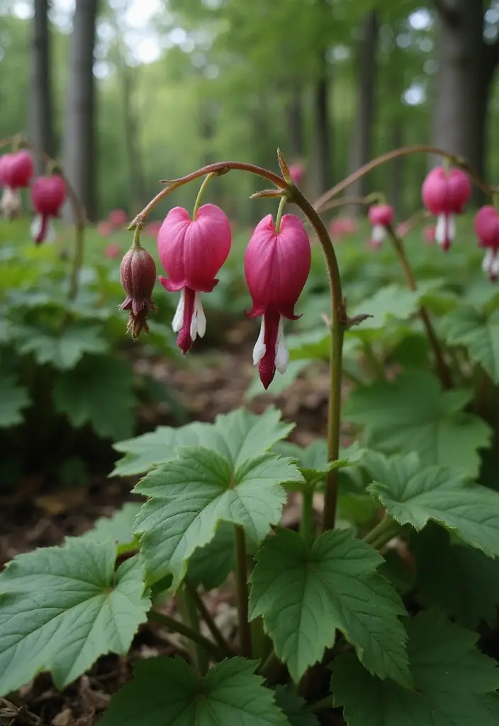 25 Perennial Garden Ideas for Year-Round Color - 3. Bleeding Heart: Romantic Charm