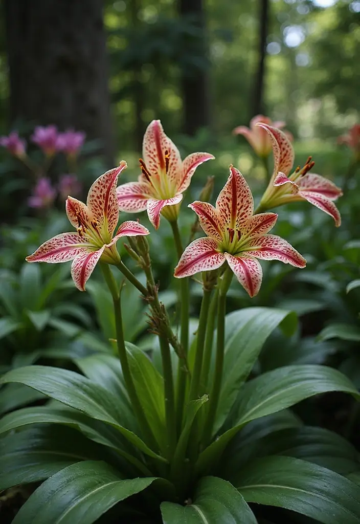 25 Perennial Garden Ideas for Year-Round Color - 9. Toad Lily: Exotic Appeal
