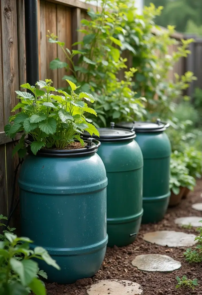 25 Small Garden Design Ideas to Maximize Every Inch - 18. Rainwater Harvesting: Sustainable Watering