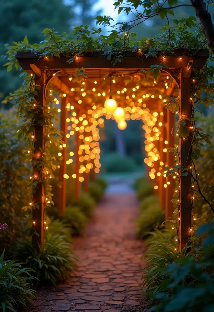 25 Stunning Garden Lighting Ideas for Evening Ambiance - 1. Twinkling Fairy Lights