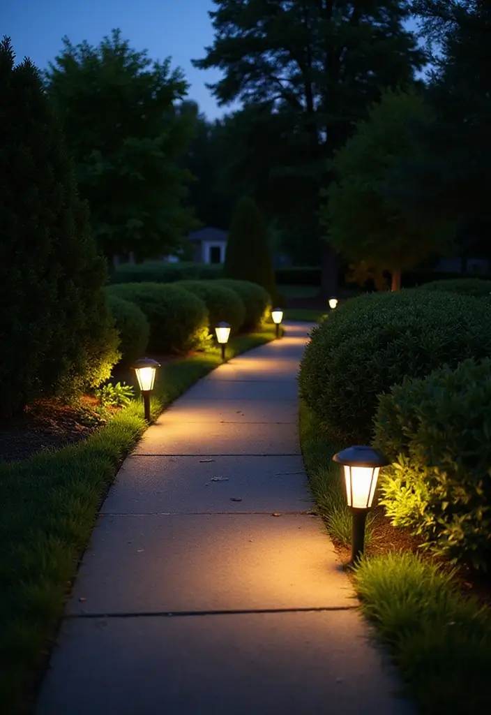 25 Stunning Garden Lighting Ideas for Evening Ambiance - 6. Pathway Lights