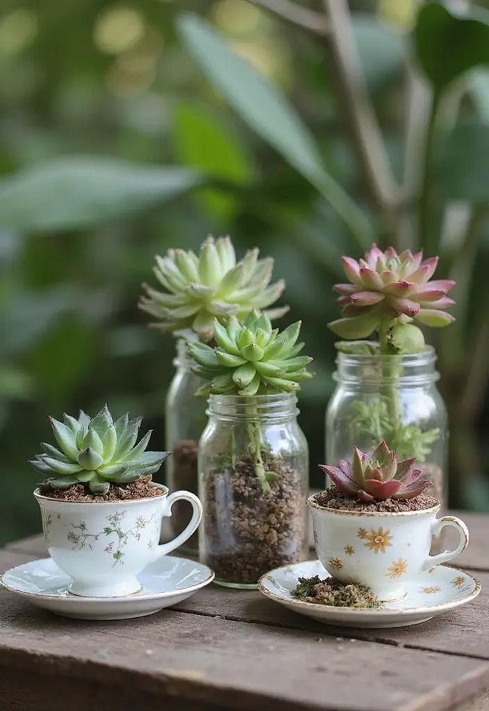 25 Stunning Succulent Garden Design Tips for Easy Care - 11. Plant Succulents in Unique Containers