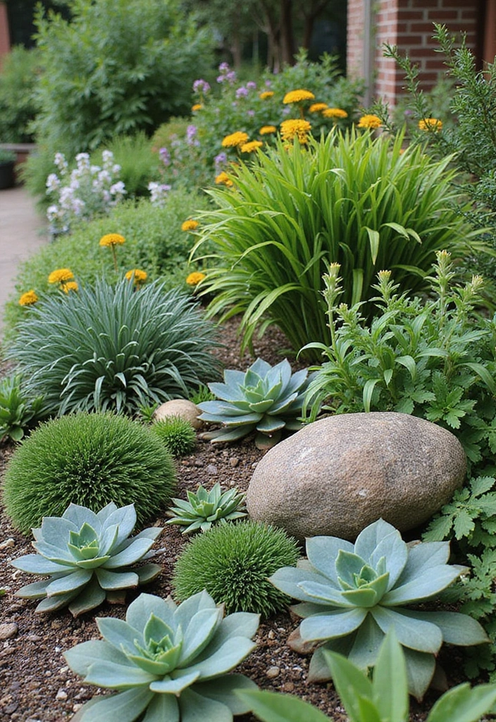 25 Stunning Succulent Garden Design Tips for Easy Care - 15. Implement Companion Planting