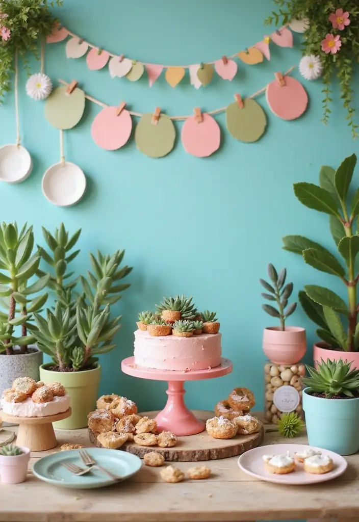 25 Stunning Succulent Garden Design Tips for Easy Care - 24. Celebrate with Succulent-Themed Parties