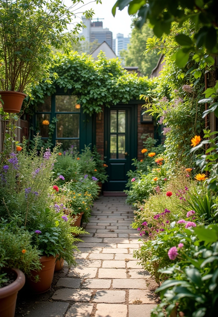 25 Terrace Garden Design Inspirations for Stylish Sunlit Spaces - 24. Herb Celebration with Seasonal Blooms