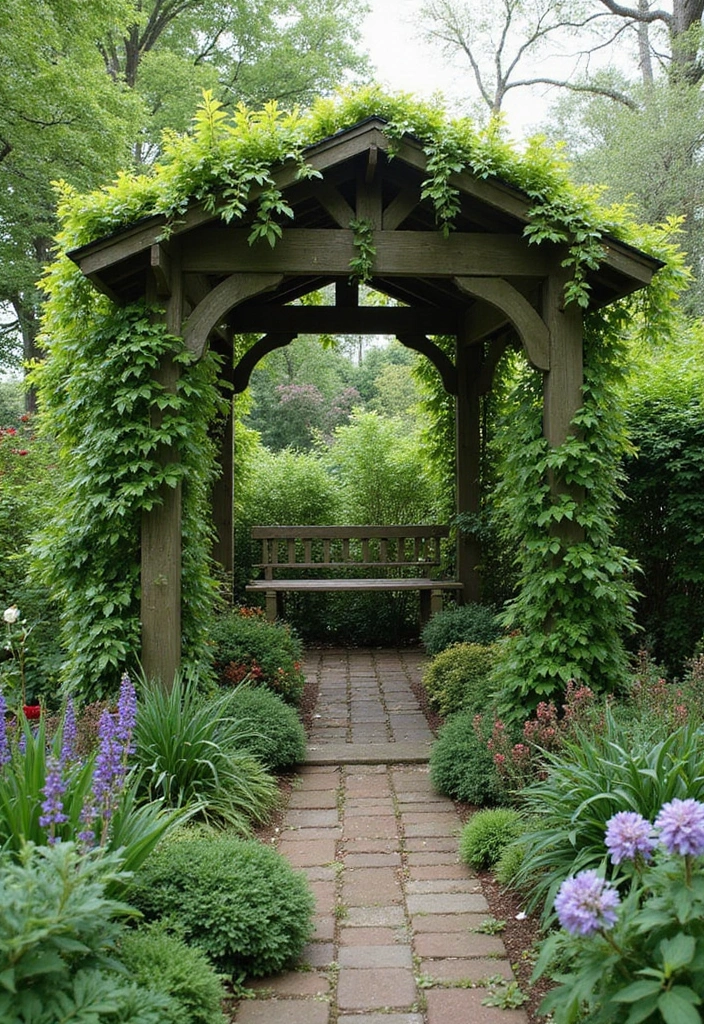 26 Charming English Cottage Garden Ideas for Timeless Beauty - 11. Garden Arbors for Shade