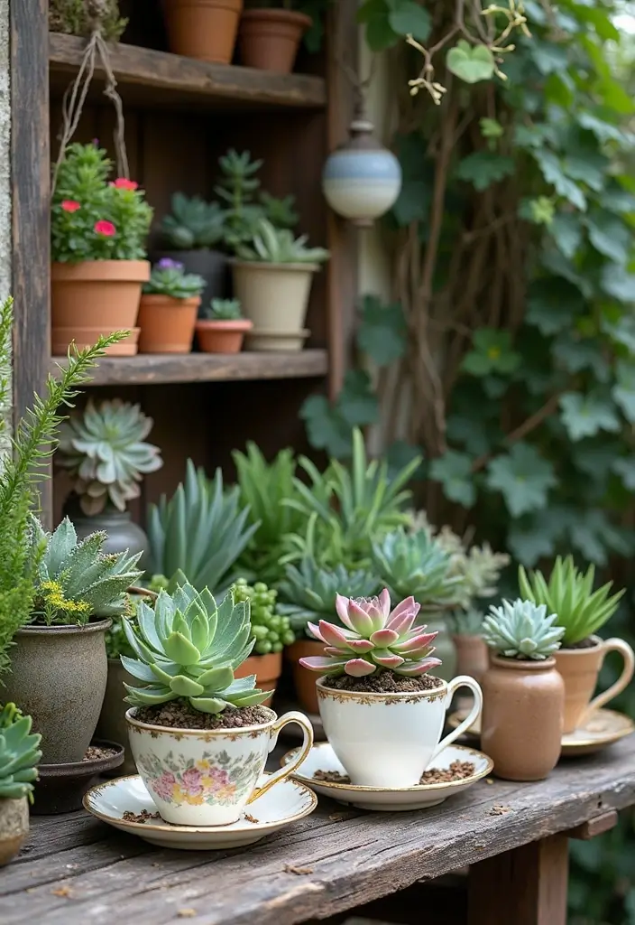 26 Charming English Cottage Garden Ideas for Timeless Beauty - 7. Succulent Nooks