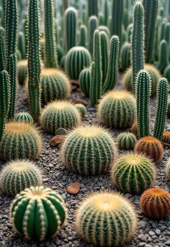 26 Creative Cactus Garden Design Ideas for a Low-Maintenance Oasis - 25. Cacti in Creative Arrangements