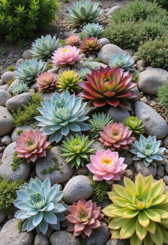 26 Creative Rock Garden Ideas for Every Yard - 16. Seasonal Changes