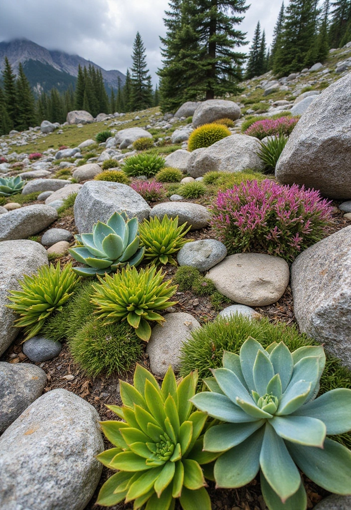 26 Creative Rock Garden Ideas for Every Yard - 2. Alpine Garden Style