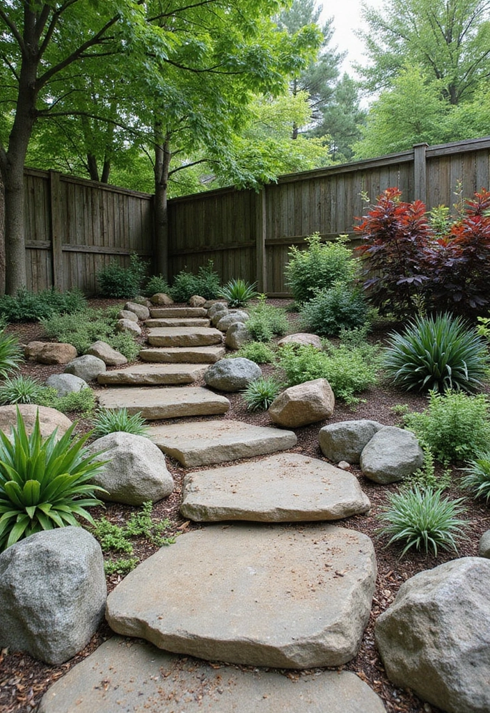 26 Creative Rock Garden Ideas for Every Yard - 23. Incorporating Fencing