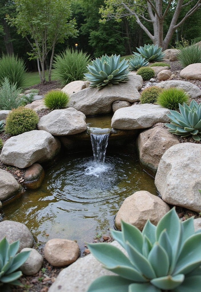 26 Creative Rock Garden Ideas for Every Yard - 5. Water Features