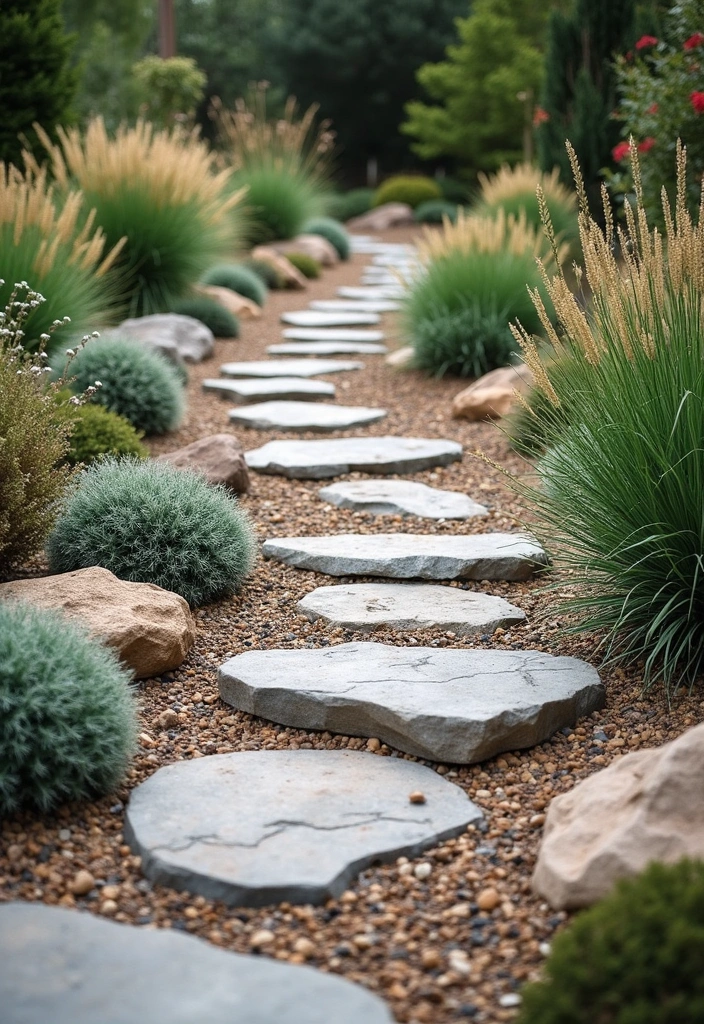26 Creative Rock Garden Ideas for Every Yard - 7. Stone Pathways