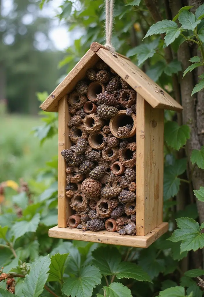 26 Front Garden Ideas to Boost Your Home’s Curb Appeal - 18. Vertical Bug Hotels