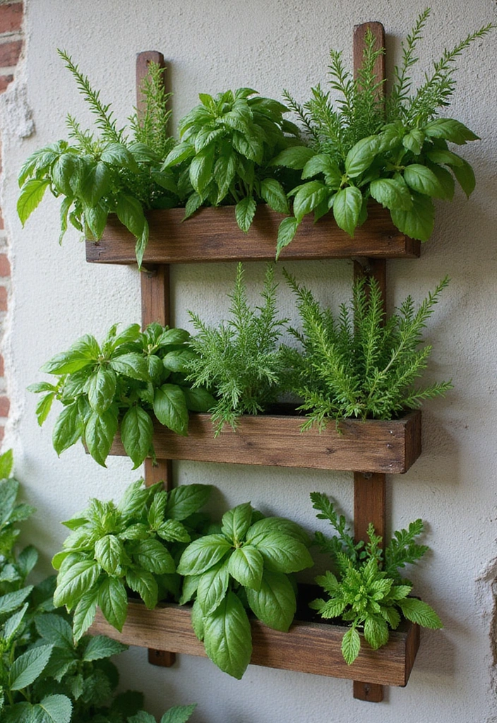 26 Front Garden Ideas to Boost Your Home’s Curb Appeal - 5. Vertical Herb Gardens