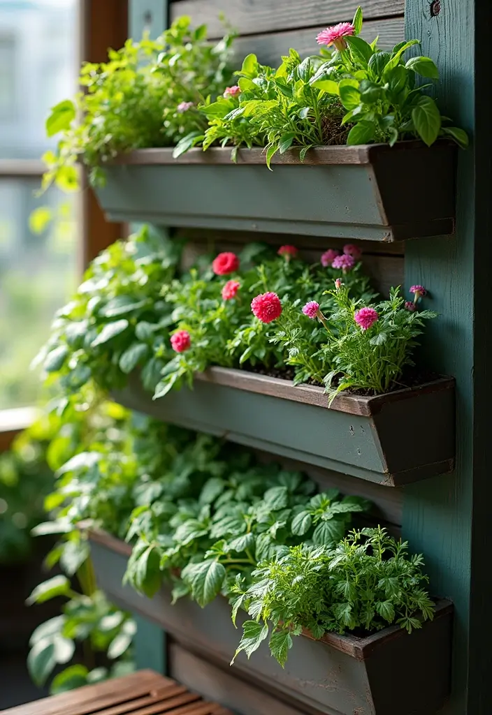 26 Front Garden Ideas to Boost Your Home’s Curb Appeal - 6. Vertical Garden Planters