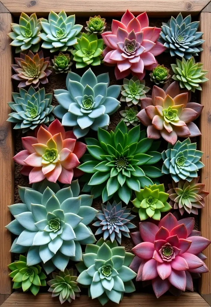 26 Front Garden Ideas to Boost Your Home’s Curb Appeal - 7. Vertical Succulent Gardens
