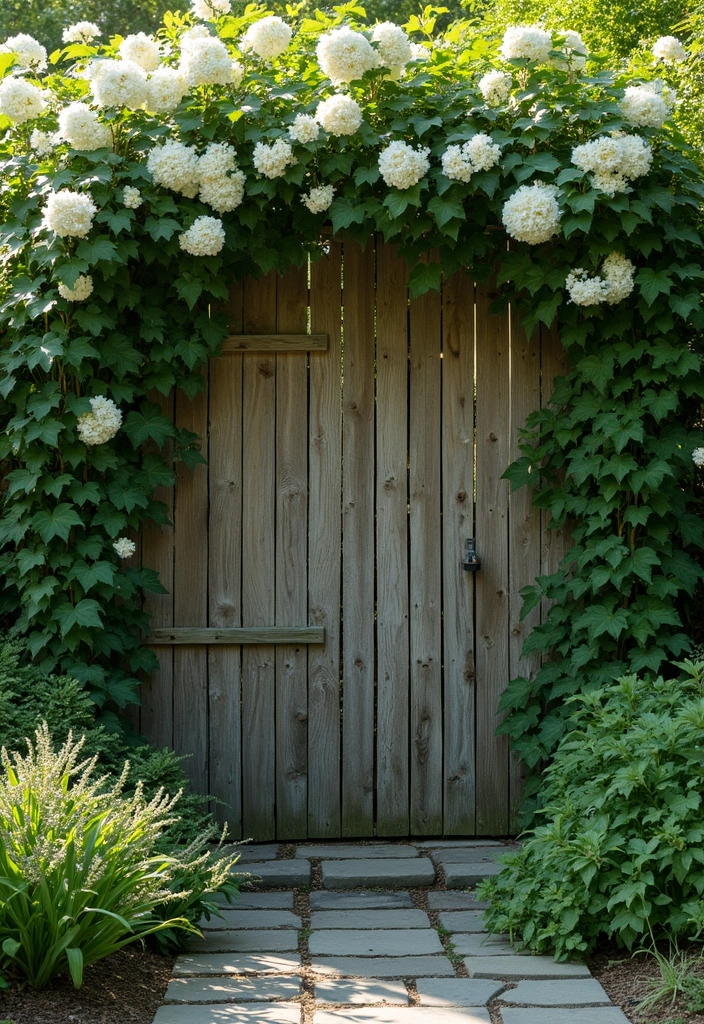 26 Front Garden Ideas to Boost Your Home’s Curb Appeal - 9. Vertical Fencing with Vines