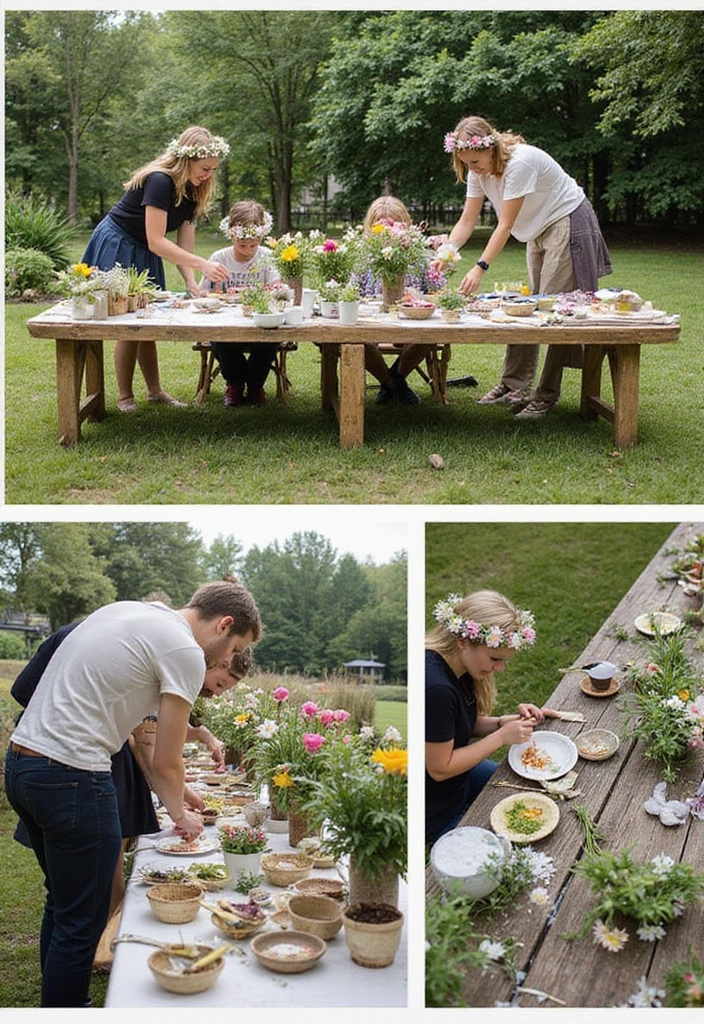 26 Garden Party Aesthetic Inspirations for a Picture-Perfect Celebration - 22. Interactive DIY Stations