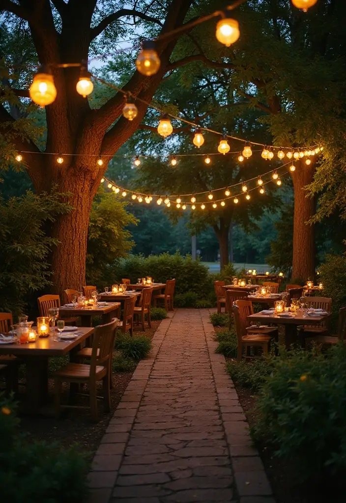 26 Garden Party Aesthetic Inspirations for a Picture-Perfect Celebration - 3. String Lights and Fairy Lanterns