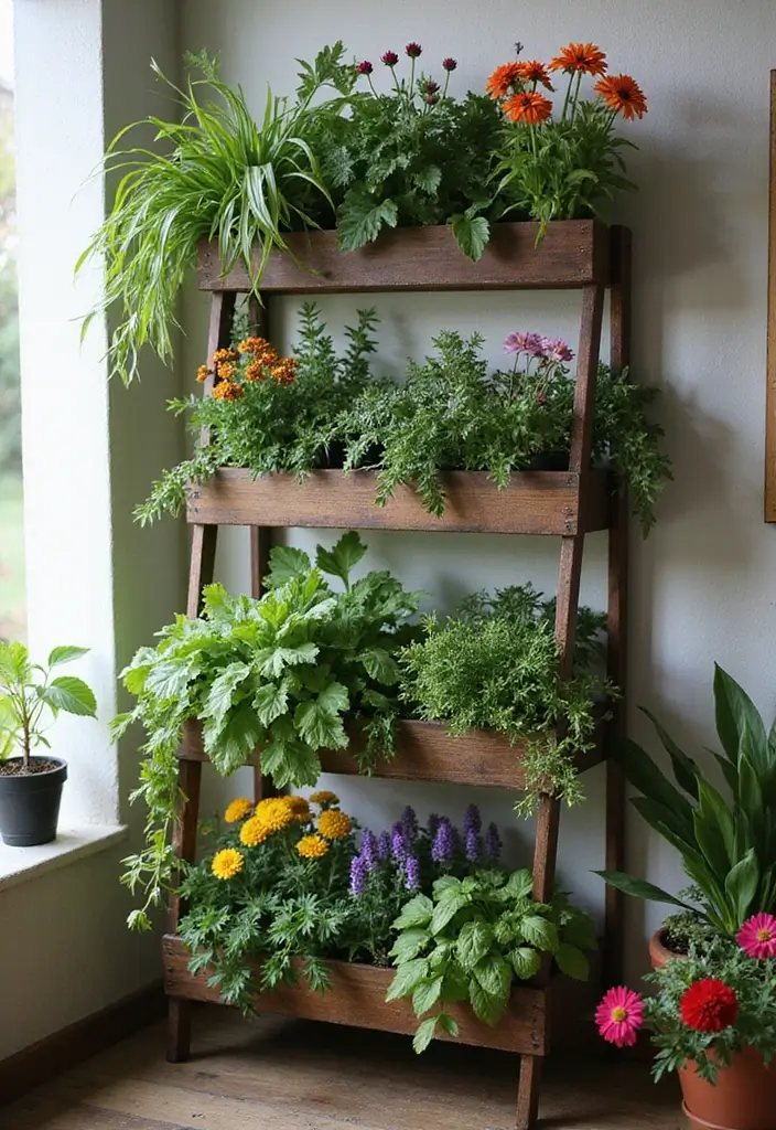 26 Home Garden Ideas for Beginners and Experts - 4. Optimize with Shelving Units