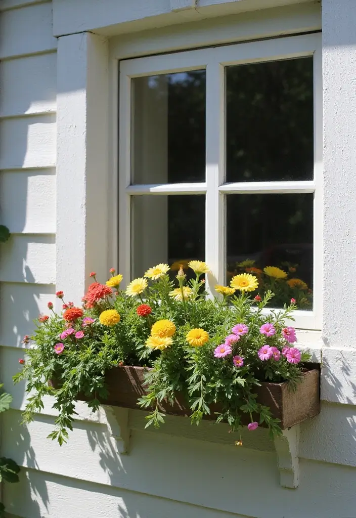 26 Home Garden Ideas for Beginners and Experts - 9. Create a Window Box Garden