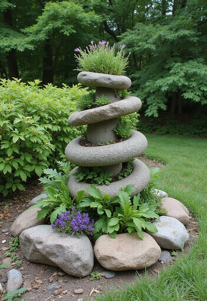 26 Kitchen Garden Ideas for Fresh Flavors at Your Fingertips - 1. Herb Spiral