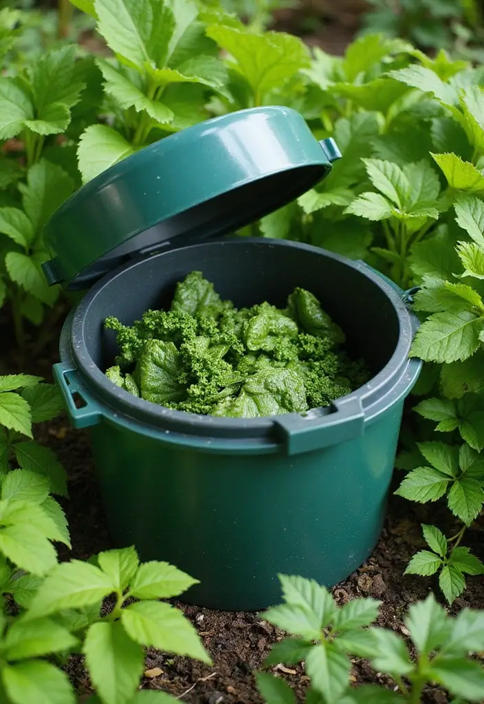 26 Kitchen Garden Ideas for Fresh Flavors at Your Fingertips - 12. Composting Bin