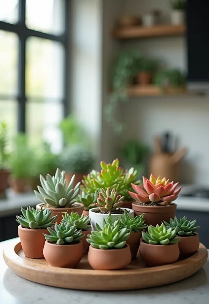 26 Kitchen Garden Ideas for Fresh Flavors at Your Fingertips - 17. Succulent Garden